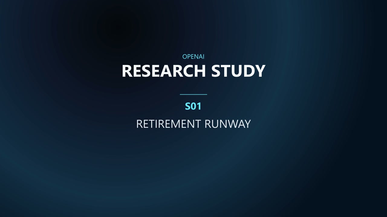 Title card: S01 Retirement Runway, Research Walkthrough